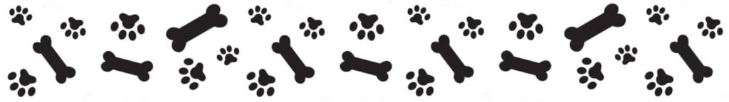 Dog Paw Prints And Bones Background